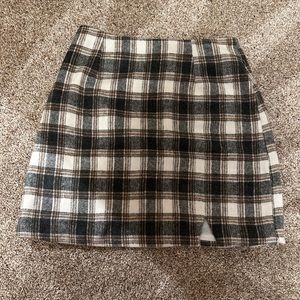 Pink Lily Plaid Mini Skirt